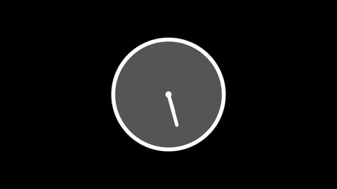 Classic Analog Wall Clock Animation Isolated for Time and Schedule Concepts Stock Footage 337076072