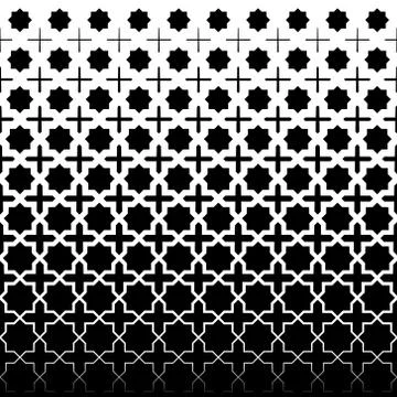 Classic ancient Arabic geometric pattern .Black figurs. イラスト素材