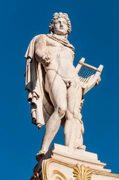 Classic Apollo marble statue Stock Photos
