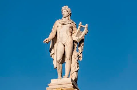 Classic Apollo statue Stock Photos