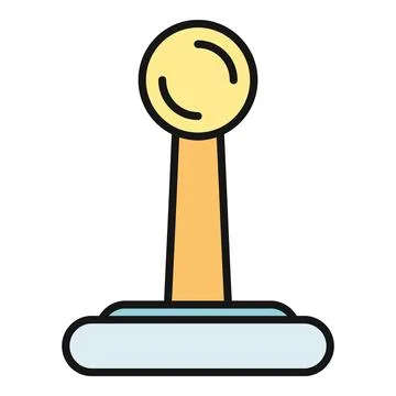 Classic arcade stick icon representing digital game play Stock Illustration
