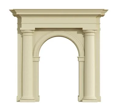 Classic arch isolated on white Stock Illustration