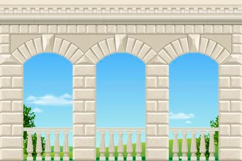 Classic arch of the palace Stock Illustration