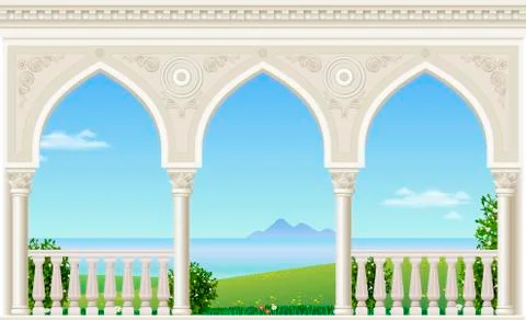 Classic arch of the palace Stock Illustration