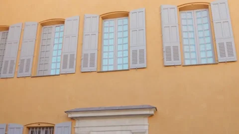 Classic Architectural Window of Perfume Museum in Grasse, France 스톡 동영상 333903063
