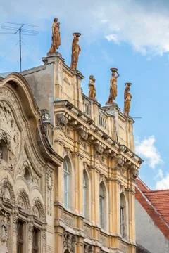Classic architecture with statues 스톡 사진