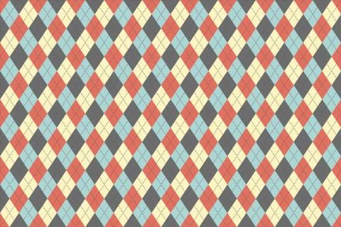 Classic argyle british pattern. Vector seamless textile texture. diamond back Stock Illustration
