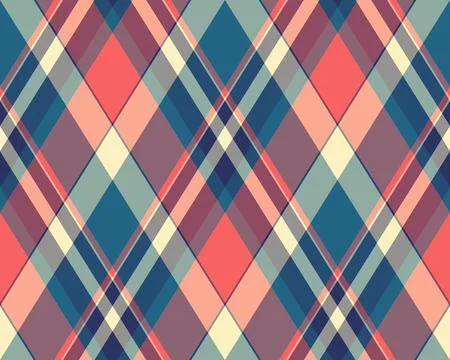 Classic argyle pattern featuring a timeless diamond geometric design. This el Illustrazione stock