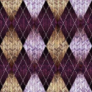 Classic argyle pattern in knitting style. Illustrazione stock