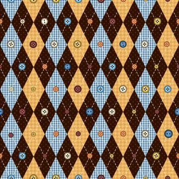 Classic argyle pattern in patchwork style. Stock Illustration