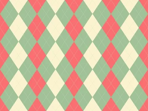Classic argyle pattern in soft pastel colors.  Perfect for backgrounds, texti Stock Illustration