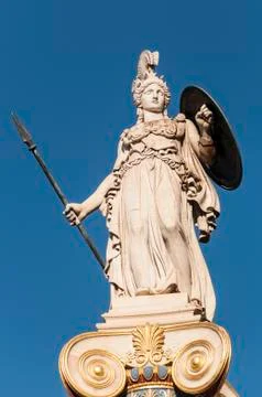 Classic Athena statue Stock Photos