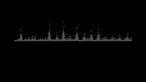 Classic audio sound equalizer- sound waves meter- audio waveform spectrum o.. Stock-Footage 346164266