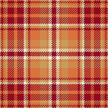 Classic autumn plaid pattern with warm red, orange, and tan hues. This seam.. Stockillustratie