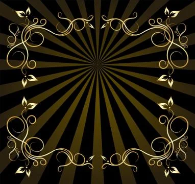 Classic background with rays Ilustración de archivo