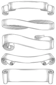 Classic Banners Set Stock Illustration