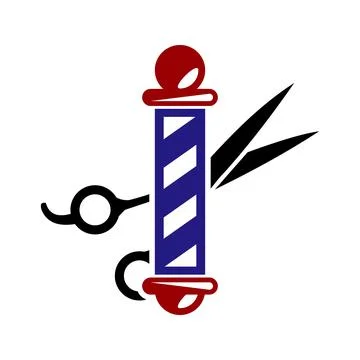 Classic Barber Emblem Vector Illustration Template Stock Illustration