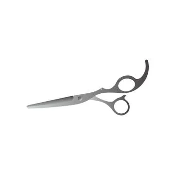 Classic barber scissors with sharp ends for cutting hair isolated on white Stock Illustration