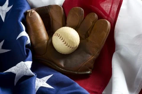 Classic baseball items Stock Photos