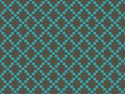 Classic batik seamless pattern background geometric mandala wallpaper. Stock Illustration