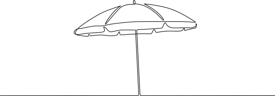 Classic beach umbrella Vector 스톡 일러스트