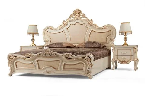 Classic bed Stock Photos