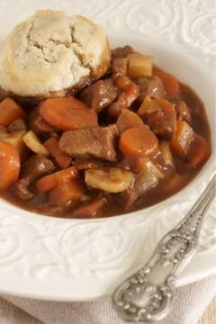 Classic beef cobbler Stock Photos