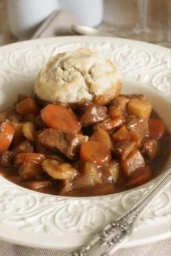 Classic beef cobbler Stock Photos