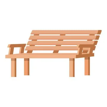 Classic bench icon cartoon vector. Patio furniture イラスト素材