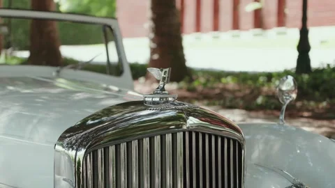 Classic bentley front grille with iconic emblem Stock Footage 316367750