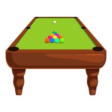 Classic billiard pool snooker table with balls preparing for game Illustrazione stock