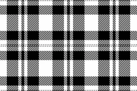 Classic black and white checkered pattern. Seamless plaid design, ideal for b Stock Illustration