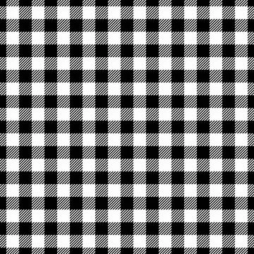 Classic black and white gingham pattern.  Perfect for backgrounds, textiles,  Stock Illustration