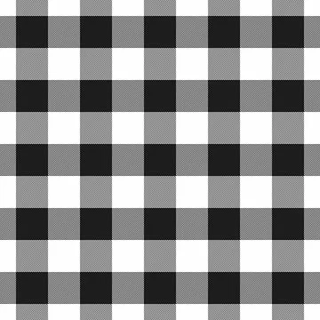 Classic black and white gingham pattern, perfect for backgrounds, textiles, o Illustrazione stock
