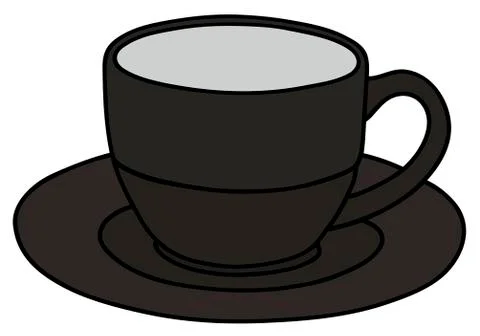 Classic black cup Stock Illustration