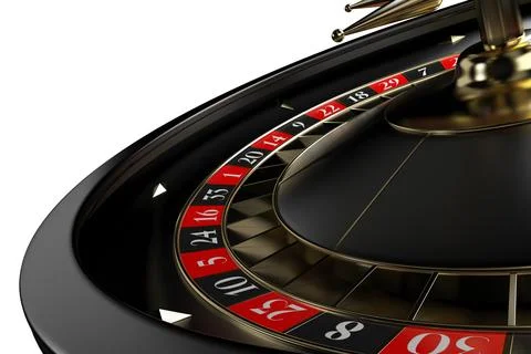 Classic Black Matt Roulette Close Up 3D Illustration Stock Illustration