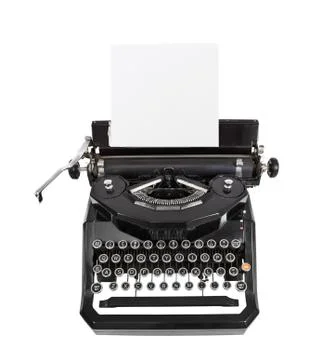 Classic black typewriter Stock Photos