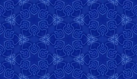 Classic Blue and White Batik Seamless Background Stock Illustration