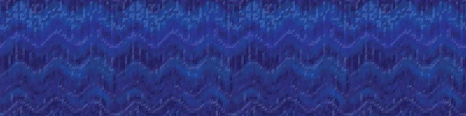 Classic blue blurred vector texture seamless border pattern. Variegated soft Illustrazione stock