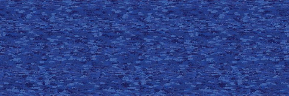 Classic blue blurred vector texture seamless border pattern. Variegated soft Illustrazione stock
