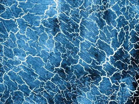 Classic blue colored texture with white cracks. Surface with craquelure effec Stock Photos