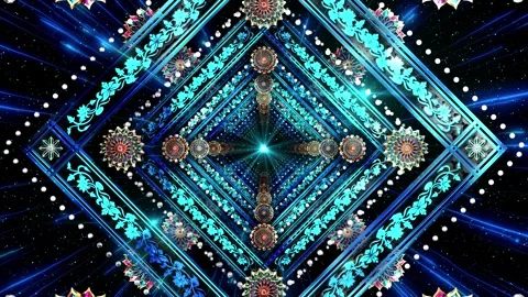 Classic Blue Ornaments Stock Footage 342254866