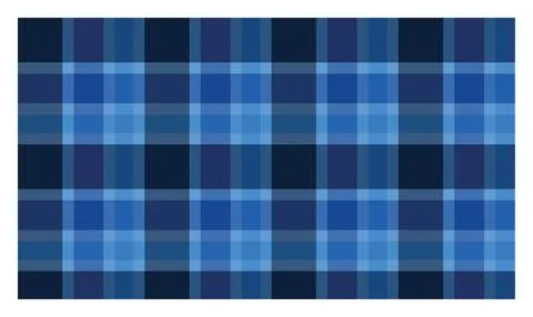 Classic blue plaid pattern for fabric and digital backgrounds. Stock Illustration