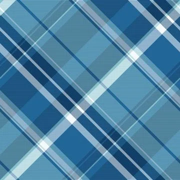 Classic blue plaid pattern, seamless repeat. Textile design for fashion, inte Stock Illustration
