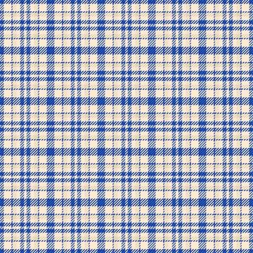 Classic blue plaid pattern seamless. Textile design with a cozy, rustic feel. Stock Illustration