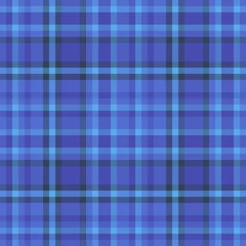 Classic blue plaid pattern. Seamless fabric texture ideal for backgrounds, te Stock Illustration