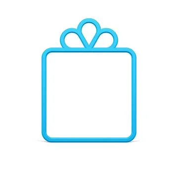 Classic blue present cardboard shape decorative bauble Christmas celebrating  Ilustración de archivo