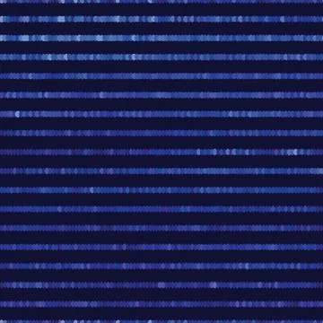 Classic blue spliced vector broken pixel texture. Variegated mottled dotted line Stock Illustration