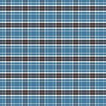 Classic Blue Tartan Checkered Pattern Texture for Textile Stock Illustration