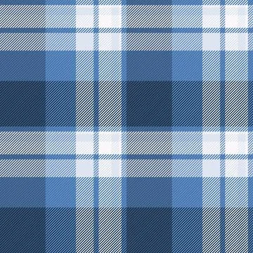 Classic blue tartan pattern. Timeless Scottish fabric design for textile, app Stock Illustration